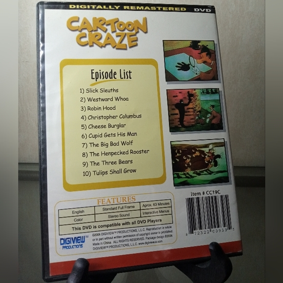 Cartoon Craze presents: Mutt & Jeff: Slick Sleuths ( vintage cartoon DVD ) - Picture 2 of 4